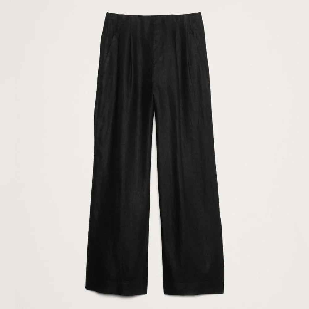NEW! Banana Republic High-Rise Linen Wide-Leg Pant - 713500 🖥️8️⃣